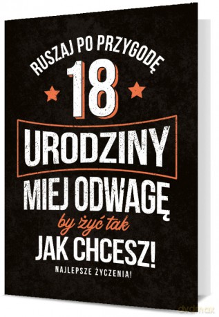 Karnet B6 18 Urodziny - ruszaj po przygodę..K.B6-2006