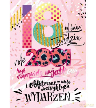 Karnet B6 18-te urodziny - złote lata