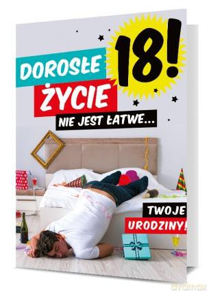 Karnet B6 18-te urodziny "dorosłe życie"