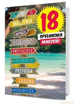 Karnet B6 18-te urodziny spełnienia marzeń