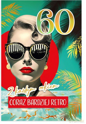 Karnet B6 60 Urodziny damskie vintage