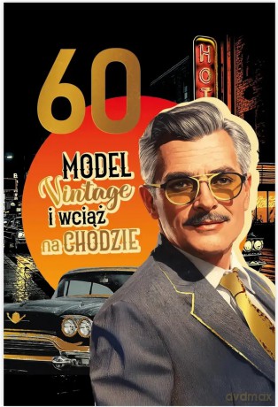 Karnet B6 60 Urodziny męskie vintage