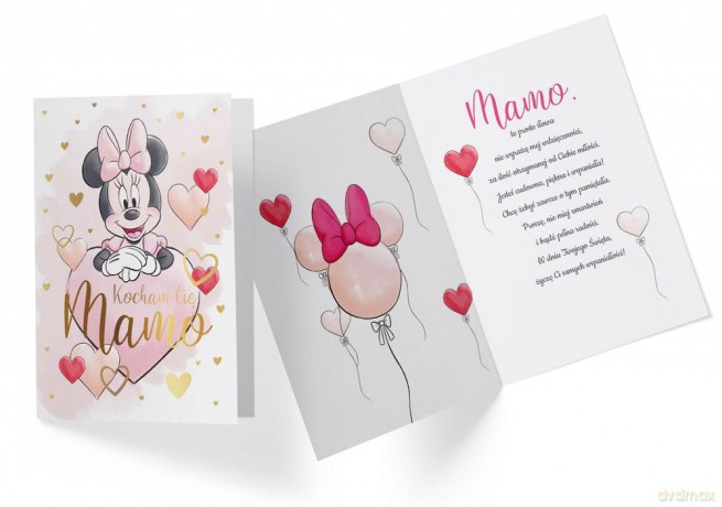 Karnet B6 Disney - Kocham Cię mamo, Myszka Minnie DS-065