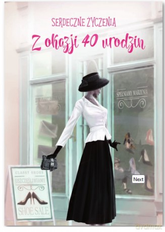 Karnet B6 FUN mały 40 Urodziny damskie - MF17