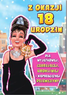 Karnet B6 FUN mały, 18 Urodziny damskie - MF35