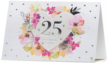 Karnet B6 HM-200 25 Rocznica ślubu HM200-2087