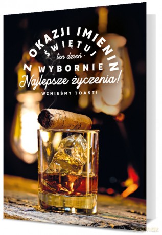 Karnet B6 Imieniny, cygaro i whisky K.B6-2009