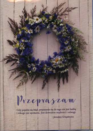 Karnet B6 Przepraszam, bez tekstu K.B6-1523