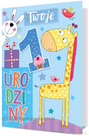 Karnet B6 Roczek Żyrafa i królk K.B6-1828