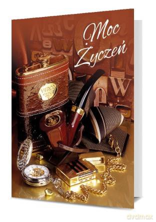 Karnet B6 Serdeczne życzenia, męski K.B6-1730