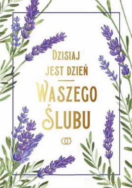 Karnet B6 Ślub złocony lawenda S 146