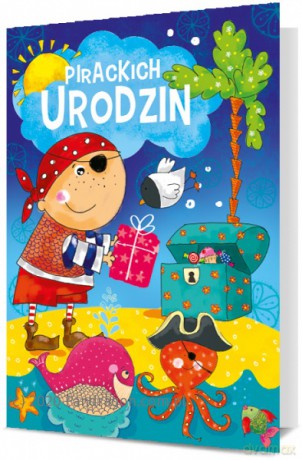 Karnet B6 urodziny dzieci - pirat K.B6-1819