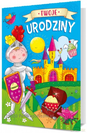Karnet B6 urodziny dzieci - rycerz K.B6-1820