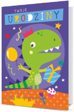 Karnet B6 Urodziny dziecięce Dinozaur K.B6-1829