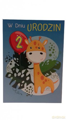 Karnet B6 Urodziny dziecięce wymienna cyfra B6SC MIX