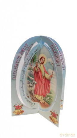Karnet B6 Wielkanoc przestrzenny, jajko religijny lub świecki mix