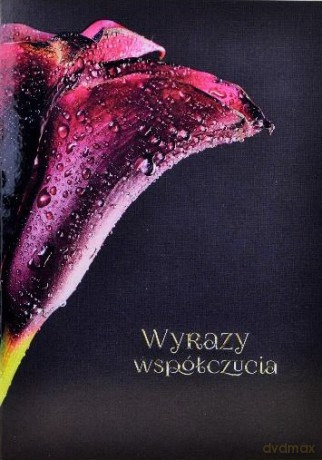 Karnet B6 Wyrazy współczucia velvet
