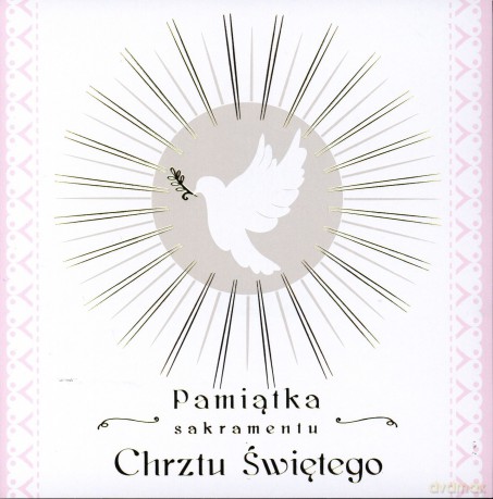 Karnet chrzest kwadrat złocony BB 0127