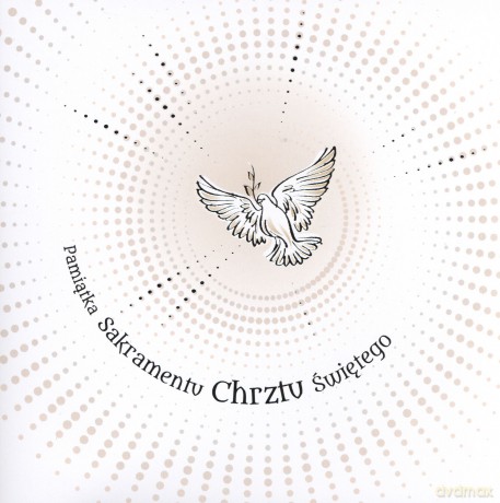 Karnet chrzest kwadrat złocony BB 0140
