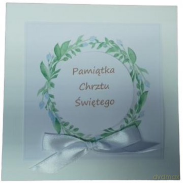 Karnet Chrzest Św. kwadrat MIX