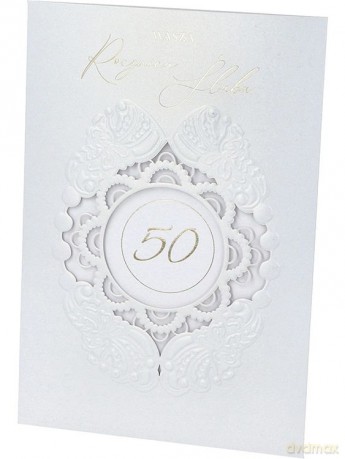 Karnet D 50 rocznica ślubu laser