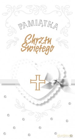 Karnet DL chrzest serce PM