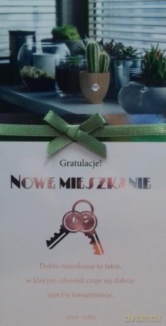 Karnet DL Nowe mieszkanie z tasiemką