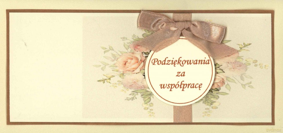 Karnet DL Podziękowanie za współpracę mix