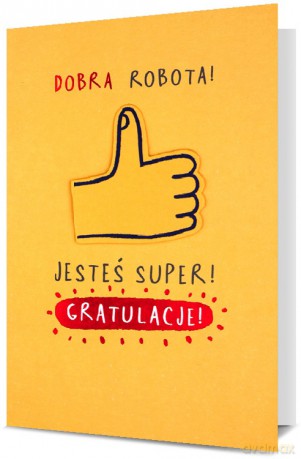 Karnet Gratulacje, kciuk w górę HM200-2834