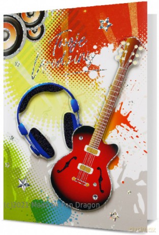 Karnet HM200 Urodziny - Gitara i słuchawki HM200-2104