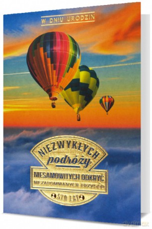 Karnet HM200 Urodziny - Niezwykłych podróży...HM200-2306