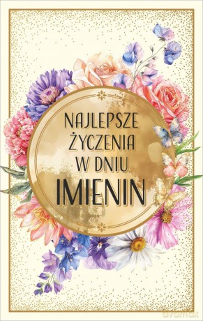Karnet Imieniny (13x20,5cm) KI-01