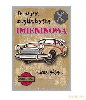 Karnet imieniny auto DK
