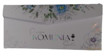 Karnet Komunia święta Premium od Matki chrzestnej (24,5x10,5cm) mix 2 wzorów