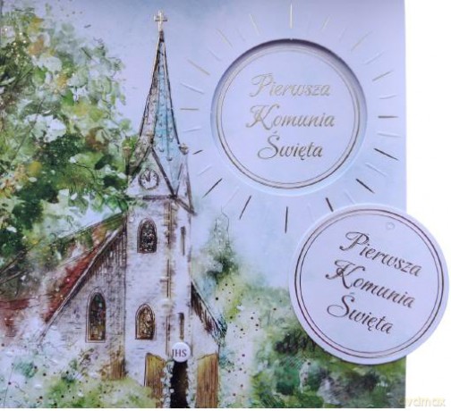 Karnet KW Komunia św., rozkładany mix