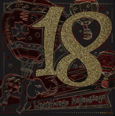 Karnet kwadrat 18-TKI brokat mix CB-02