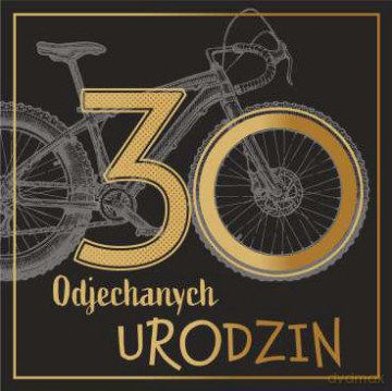Karnet kwadrat 30 urodziny męskie CF-01