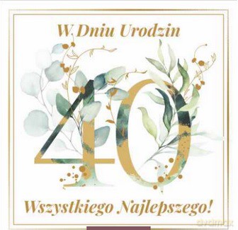 Karnet kwadrat 40 urodziny damskie CK-02
