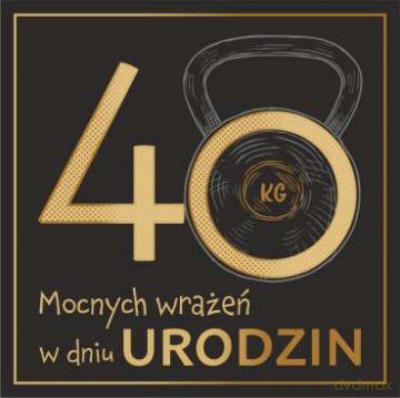 Karnet kwadrat 40 urodziny męskie CF-02