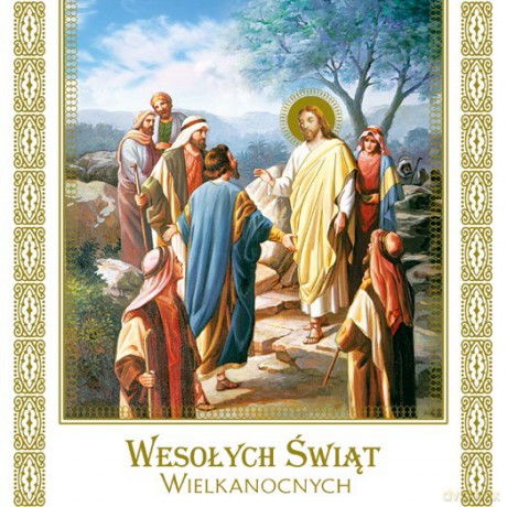 Karnet LKW wielkanoc religijne MIX (LKW- laurka kwadratowa)