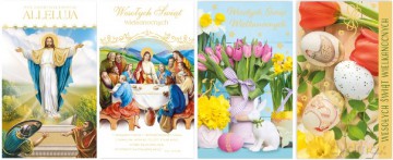 Karnet LOBK Wielkanoc religijny lub świecki (19x11,5cm) mix