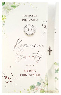 Karnet LUX Komunia święta od Ojca Chrzestnego