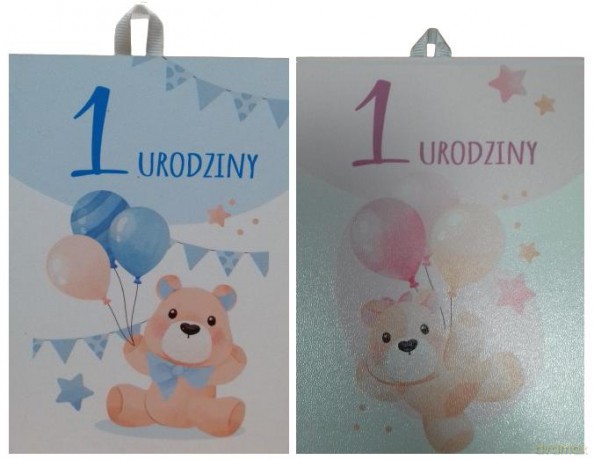 Karnet obrazek C6 Drewniany 18 Urodziny mix