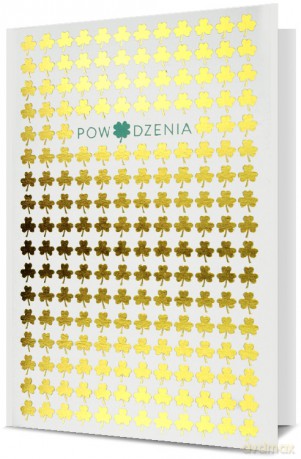Karnet Powodzenia, złote koniczynki HM200-2831