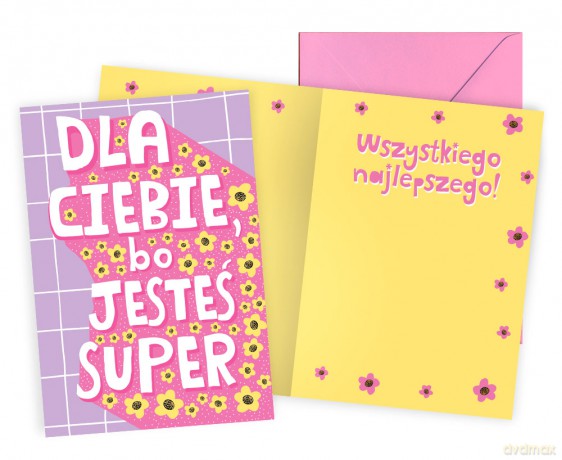 Karnet PR Urodziny - Dla Ciebie, bo jesteś super PR-592