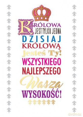 Karnet PR Urodziny - Królowa jest tylko jedna...PR-051