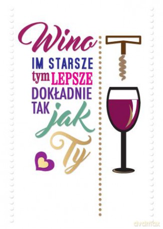 Karnet PR Urodziny - Wino PR-054