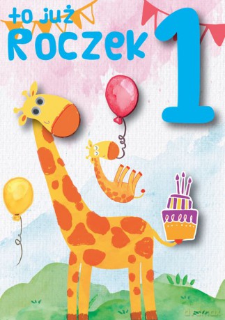 Karnet roczek żyrafa