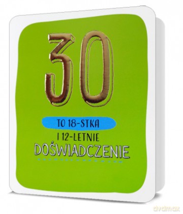 Karnet STAR 30-te urodziny zielone