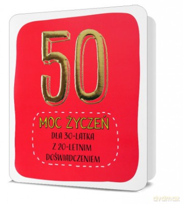 Karnet STAR 50-te urodziny czerwone